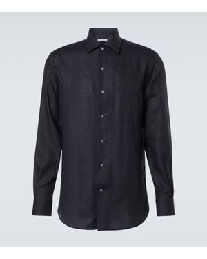 Loro Piana Andre Linen Shirt - Blue