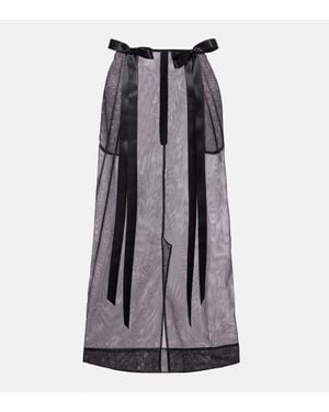 Simone Rocha Jupe Midi En Tulle - Gris