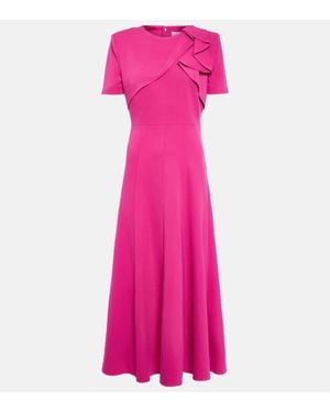 Roland Mouret Asymmetrical Midi Dress - Pink