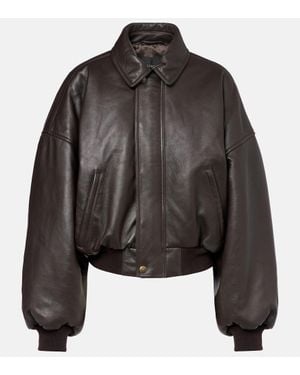Balenciaga Round Taxi Leather Jacket - Black