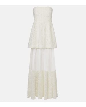 Jonathan Simkhai Marella Chiffon Bustier Dress - White