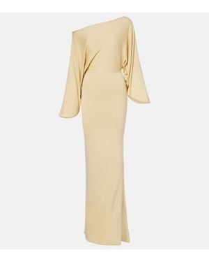 AYA MUSE Silk-Blend Maxi Dress - Natural