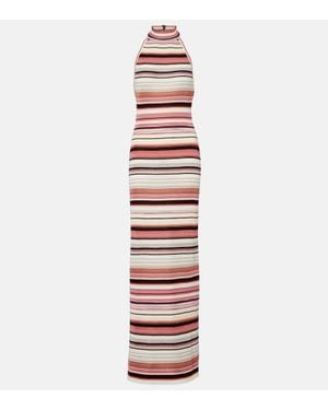 Missoni Robe Longue Rayee - Blanc