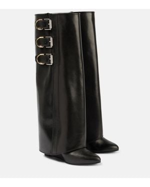 Givenchy Stiefel Shark Lock Buckles 90 Aus Leder - Schwarz