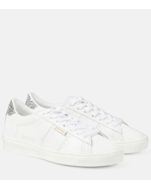 Golden Goose Sneakers Matchstar Aus Leder Mit Glitter - Weiß
