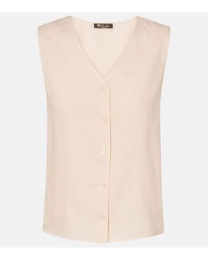 Loro Piana Milly Ramie Vest - Natural
