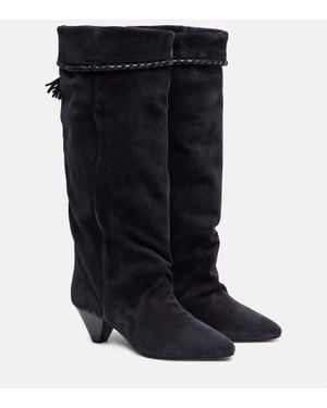 Isabel Marant Elita 55 Suede Boots - Blue
