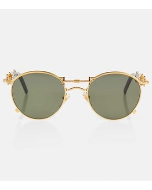 Jean Paul Gaultier X Karim Benzema Runde Sonnenbrille 56-0174 - Braun