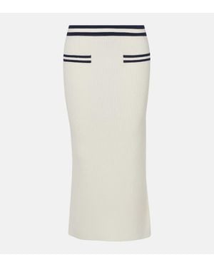 Jonathan Simkhai Jupe Midi Paige - Blanc