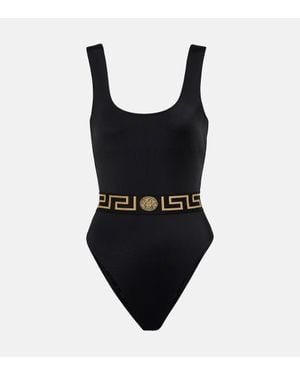 Versace Medusa One Stück Badeanzug mit breiter Ausschnitt - Schwarz