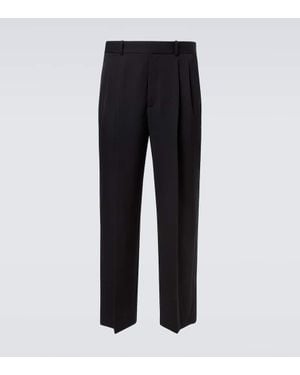 The Row Zev Virgin Wool Straight Pants - Black