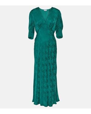 RIXO London Midikleid Zadie Aus Crepe - Grün