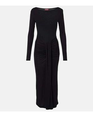 STAUD Midikleid Aus Jersey - Blau