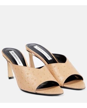 Victoria Beckham Leather Mules - Black
