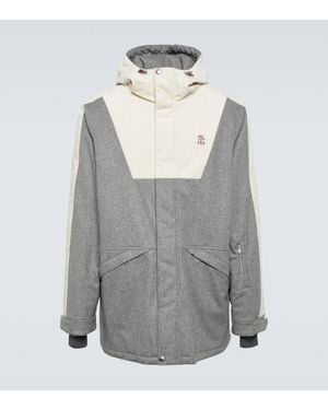 Brunello Cucinelli Skijacke Aus Wolle - Grau