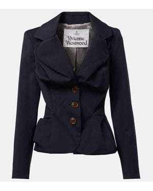 Vivienne Westwood Draped Wool Jacket - Blue