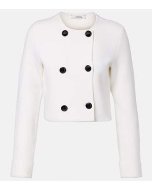 Dorothee Schumacher Jacke Sharp Ambition Aus Einem Wollgemisch - Natur