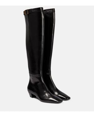 Tom Ford Leather Over-The-Knee Boots - Black