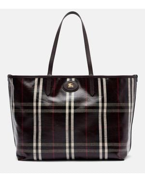 Burberry Tote Bag Highlands Medium Aus Jacquard - Schwarz