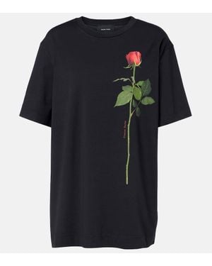 Simone Rocha Printed Cotton Jersey T-Shirt - Black