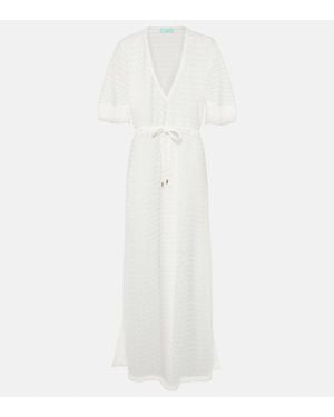 Melissa Odabash Caftan Phoebe Con Flecos - Blanco