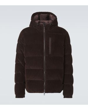 Moncler Daunenjacke Vederna aus Baumwoll-Cord - Braun