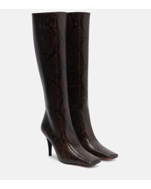 Stella McCartney Eve Snake-Effect Knee-High Boots - Black
