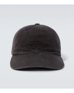 Brioni Cotton And Cashmere Baseball Cap - Black