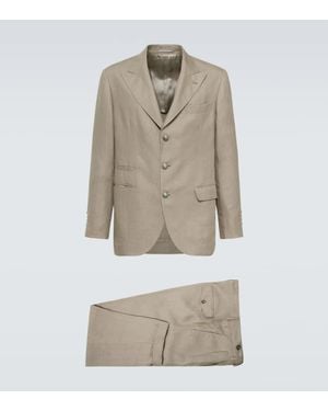 Brunello Cucinelli Traje De Lino - Neutro