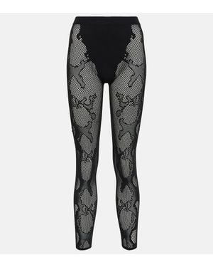Dion Lee Leggings Cobra A Rete - Nero