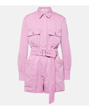 Max Mara Playsuit Visiera Aus Baumwoll-Drill - Pink