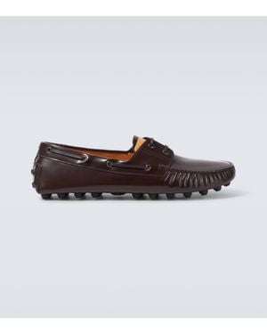 Tod's Gommino Leather Driving Shoes - Brown