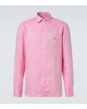 Etro Hemd Pegaso Aus Leinen - Pink