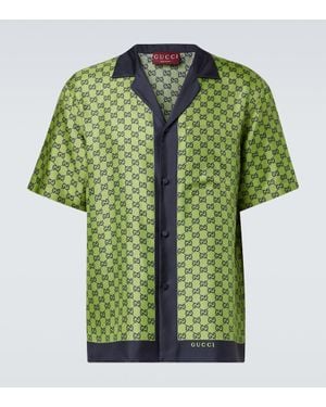 Gucci Printed Silk Shirt - Green