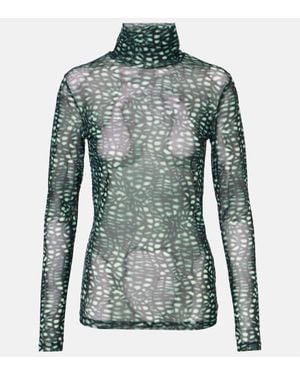 Dries Van Noten Top Imprime - Vert