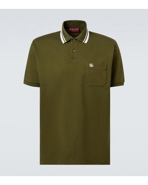 Gucci Polohemd Double G Aus Pique - Grün