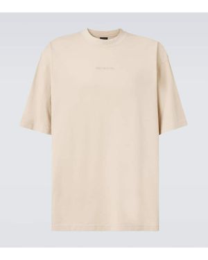 Balenciaga T-Shirt Aus Baumwoll-Jersey - Natur
