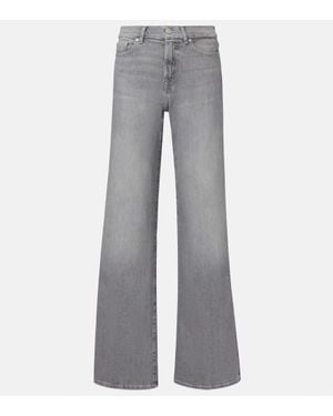 7 For All Mankind High-Rise Wide-Leg Jeans Lotta - Grau