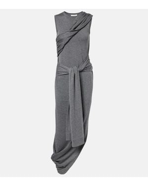 ワンピース J W ANDERSON BROWN STRETCH COTTON DRESS Embroidered cotton maxi dress in brown - JW Anderson | Mytheresa