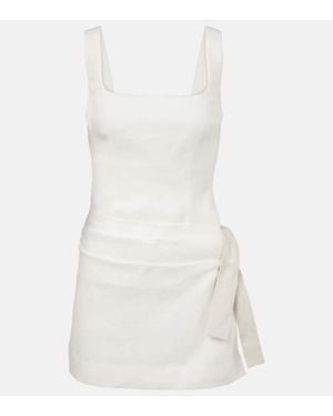 SIR. Minikleid Jessamine Tie Aus Leinen - Weiß