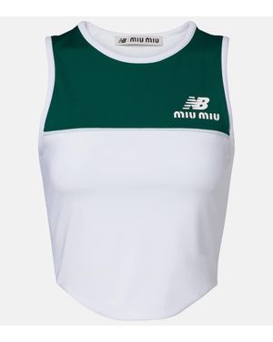 Miu Miu X New Balance Tank Top De Jersey - Verde
