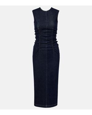Sportmax Midikleid Voto Aus Denim - Blau