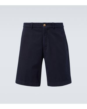 Brunello Cucinelli Cotton Twill Bermuda Shorts - Blue