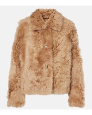 Yves Salomon Shearling Jacket - Brown