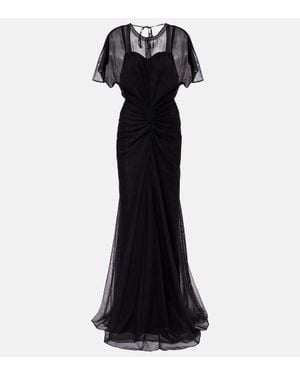 Victoria Beckham Robe Bella Aus Organza - Schwarz