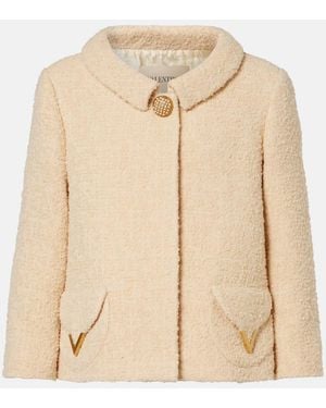 Valentino Chaqueta De Tweed En Mezcla De Lana - Neutro