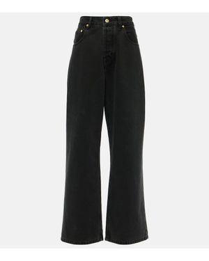 Jacquemus Jeans A Gamba Larga Le De-Nimes Large - Nero