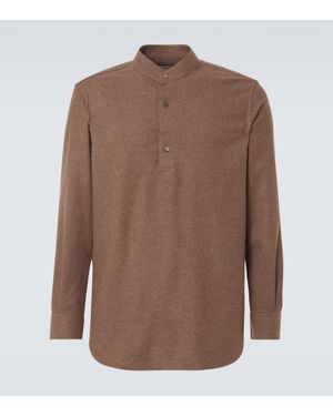 Loro Piana Elia Wool And Cashmere Shirt - Brown