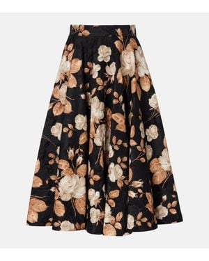 Dolce & Gabbana Cotton And Silk-Blend Brocade Midi Skirt - Black