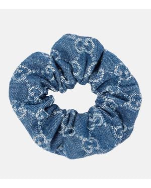 Gucci Coletero De Denim Con Gg - Azul